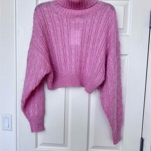 Ganni Cable Knit Turtleneck Sweater